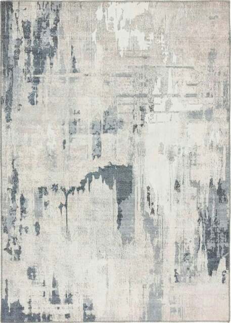 Rackhams Eco-Washable Grey Rug Abstract Design - 120X170 cm