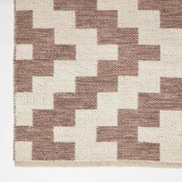 Rackhams Malina Brown & Natural Kilim Cotton Rug - 66 x 200 cm - thumbnail 4