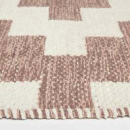 Rackhams Malina Brown & Natural Kilim Cotton Rug - 66 x 200 cm - thumbnail 5