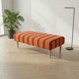 Rackhams Large Rectangular Coffee Table Seat – Multi-Toned Fabric Bench for Living Room - 40 x 40 Inches (102 x 102cm) - thumbnail 4