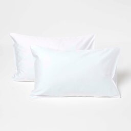 Rackhams Organic Cotton Kids Pillowcases 40 x 60 cm 400 Thread Count, 2 Pack - Cream - thumbnail 2