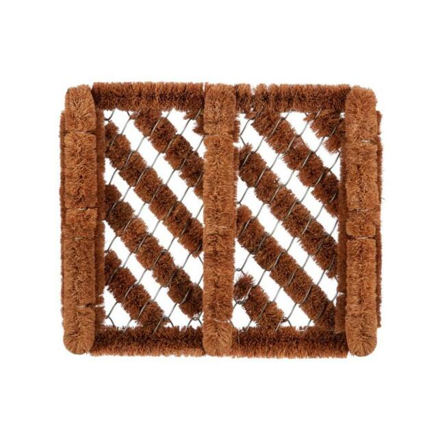 Rackhams Boot Scraper Mat - Brown - Brown - 36cm x 33cm - 100% Mixed