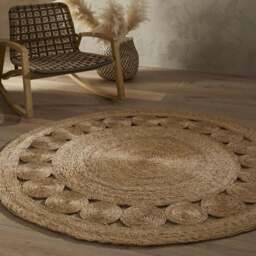 Rackhams Nova Natural Circle Rug – Handwoven Round Jute Rug - Ø 150 cm - thumbnail 4