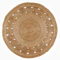 Rackhams Nova Natural Circle Rug – Handwoven Round Jute Rug - Ø 150 cm - thumbnail 1