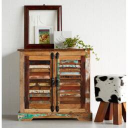 Rackhams Dahila Reclaimed Boat 2 Door Sideboard - Wood - 1