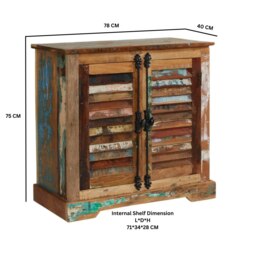 Rackhams Dahila Reclaimed Boat 2 Door Sideboard - Wood - 1 - thumbnail 4