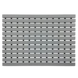 Rackhams Non-Slip PVC Duckboard Shower Mat - 61cm x 43cm - Grey - thumbnail 1