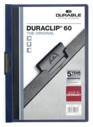 Rackhams DURACLIP 60 Sheet Document Clip File Folder - 25 Pack - A4 Midnight Blue - thumbnail 1