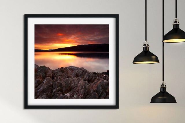Rackhams Loch Sunart at Dawn - Framed Print 20 x 20 inch - image 1