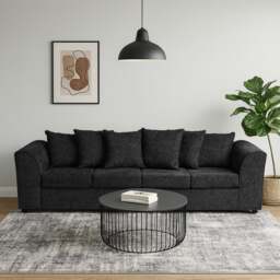 Rackhams Monaco Chenille Fabric 4 Seater Sofa - Green - thumbnail 6