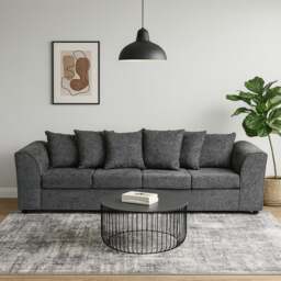 Rackhams Monaco Chenille Fabric 4 Seater Sofa - Green - thumbnail 2