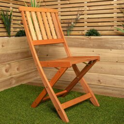 Rackhams Set of 2 Bowness Outdoor Garden Patio Wooden Folding Chairs - thumbnail 3