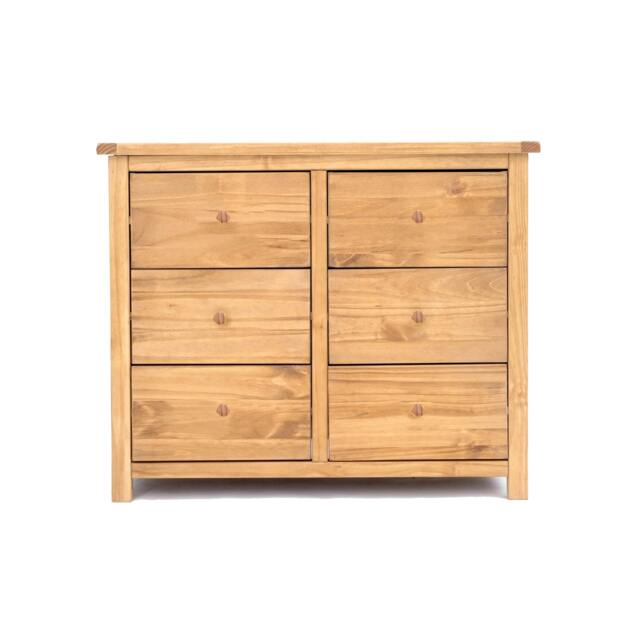 Rackhams Lugo 6 Drawer Chest of Drawers Wood Knob - Light Brown - image 1