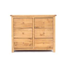 Rackhams Lugo 6 Drawer Chest of Drawers Wood Knob - Light Brown