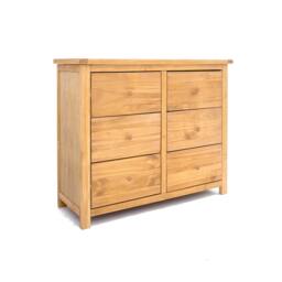 Rackhams Lugo 6 Drawer Chest of Drawers Wood Knob - Light Brown - thumbnail 2