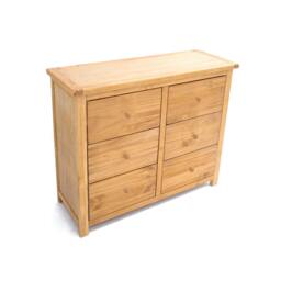 Rackhams Lugo 6 Drawer Chest of Drawers Wood Knob - Light Brown - thumbnail 3