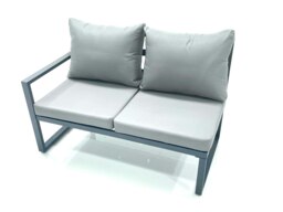 Rackhams Aluminum Outdoor Garden Furniture Set Corner Sofa 3 Chairs Adjustable Rising Lifting Dining Table Sets Dark Grey - thumbnail 4