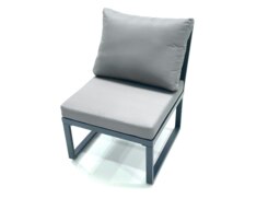 Rackhams Aluminum Outdoor Garden Furniture Set Corner Sofa 3 Chairs Adjustable Rising Lifting Dining Table Sets Dark Grey - thumbnail 5