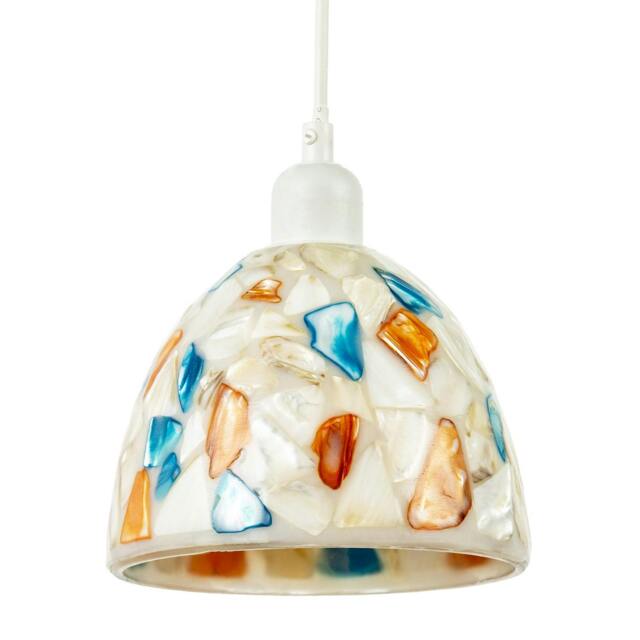 Rackhams Mother of Pearl Style Mosaic Glass Pendant Ceiling Lighting Shade - image 1