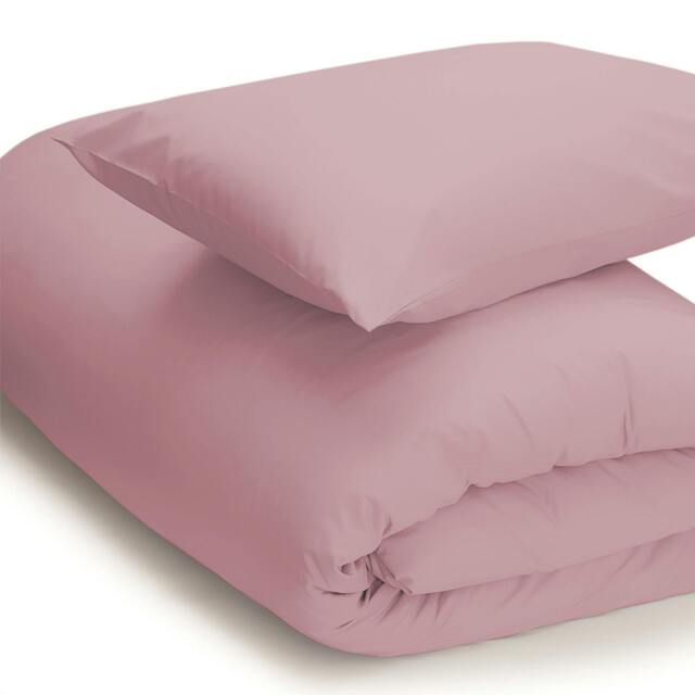Rackhams Easycare Percale Duvet Cover - Blush - Superking - Blush - 50% Cotton/50% Polyester - image 1