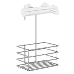 Rackhams Matt Black Stainless Steel Shower Basket for Shower Mixer - thumbnail 2