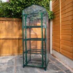 Rackhams 1.3m x 0.5m 4 Tier Greenhouse with Steel Frame and Removable PVC Cover - thumbnail 2