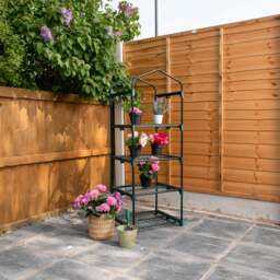Rackhams 1.3m x 0.5m 4 Tier Greenhouse with Steel Frame and Removable PVC Cover - thumbnail 5