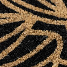 Rackhams Eco-Friendly Latex Backed Coir Entrance Doormat, 40x70cm - Black Floral - 1 - Black - thumbnail 4