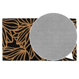 Rackhams Eco-Friendly Latex Backed Coir Entrance Doormat, 40x70cm - Black Floral - 1 - Black - thumbnail 6
