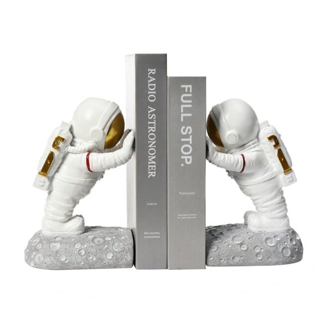 Rackhams Pushing Astronaut Decorative Bookends - image 1