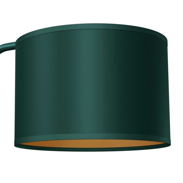 Rackhams Verde Hand Made Scandi Style Wall Lamp In A Rich Green Finish With Gold Accents Holds 1xE27 LED Bulb - image 1