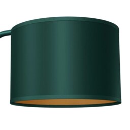 Rackhams Verde Hand Made Scandi Style Wall Lamp In A Rich Green Finish With Gold Accents Holds 1xE27 LED Bulb - thumbnail 1