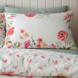 Rackhams Ella Poppy Reversible Duvet Cover Set - Cream - Single - thumbnail 3