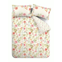 Rackhams Ella Poppy Reversible Duvet Cover Set - Cream - Single - thumbnail 5