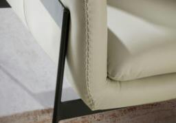 Rackhams Pearl Grey Leather Armchair 5042 - Modern - Yes - No - thumbnail 5