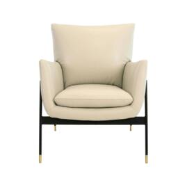 Rackhams Pearl Grey Leather Armchair 5042 - Modern - Yes - No - thumbnail 2