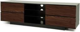 "Rackhams Avitus Premium High Gloss Black with 4-Walnut Drawers and 3-Shelf 32""-65"" LED/OLED/LCD TV Cabinet" - thumbnail 6