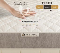 Rackhams Haven 13.5 Bonnell Spring with Memory Foam Layers Mattress - 3ft - Single - Essentials by DS Living - Single - thumbnail 4