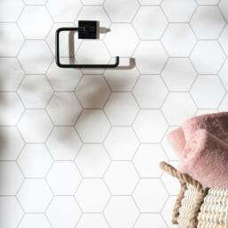 Rackhams Black Stainless Steel Toilet Roll Holder Self Adhesive Bathroom Wall Mounted - thumbnail 3