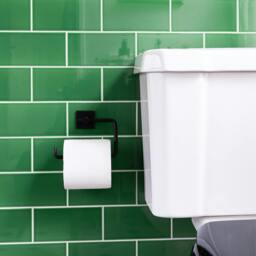 Rackhams Black Stainless Steel Toilet Roll Holder Self Adhesive Bathroom Wall Mounted - thumbnail 2