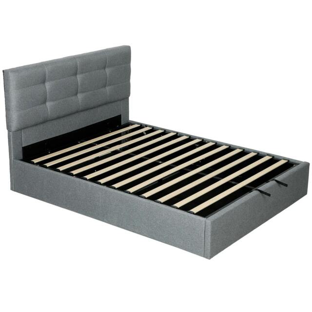 Rackhams 5ft King Ottoman Bed with Gas Lift Storage - Grey
