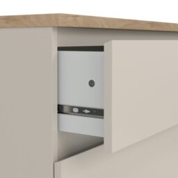 Rackhams Naia Chest of 3 Drawers in Cashmere Jackson Hickory - Cashmere & oak - Matt - Melamine - thumbnail 6