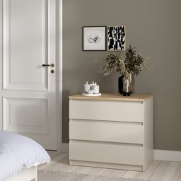 Rackhams Naia Chest of 3 Drawers in Cashmere Jackson Hickory - Cashmere & oak - Matt - Melamine - thumbnail 5