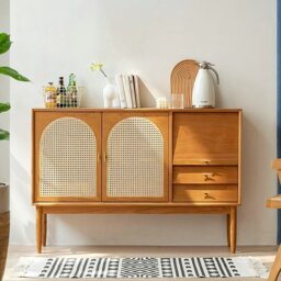 Rackhams Dorota Sideboard, Natural Rattan - Rattan Door - thumbnail 1