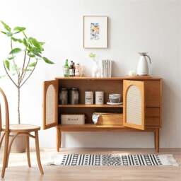 Rackhams Dorota Sideboard, Natural Rattan - Rattan Door - thumbnail 3