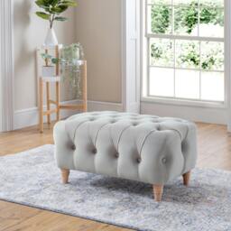 Rackhams Soho Footstool - Velvet Ochre - thumbnail 6