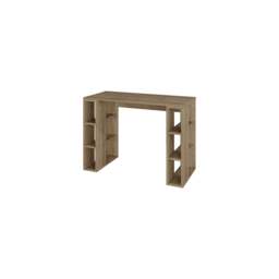 Rackhams Modern Colmar 106cm Working Desk Particleboard 3 Open Shelves Wall Fix H75xW106cm - Anthracite Grey - thumbnail 3