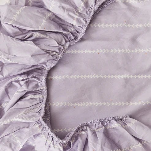 Rackhams - Crib Fitted Sheet - Vine Lilac - image 1