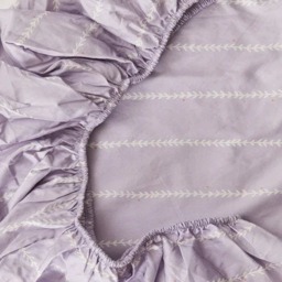 Rackhams - Crib Fitted Sheet - Vine Lilac - thumbnail 1