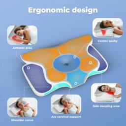 Rackhams Ergonomic Memory Foam Pillow Cervical Neck Shoulder Orthopedic Pain Relief - thumbnail 4